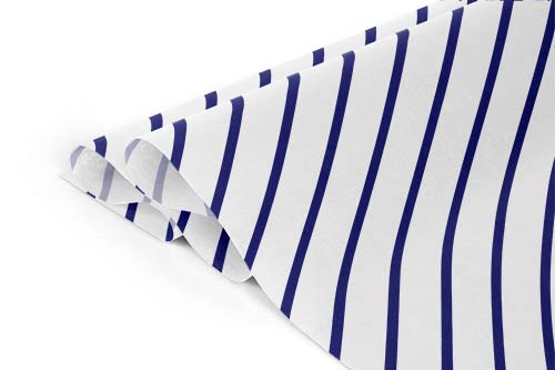 Decorative 100% Recycled Tissue Paper, Blue Stripes Print