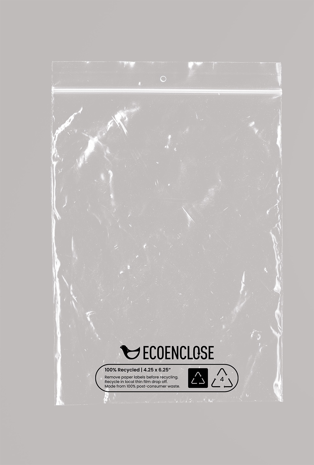 Zipper Poly Bag - 7.25" x 10.25" - Case of 1000 Bags