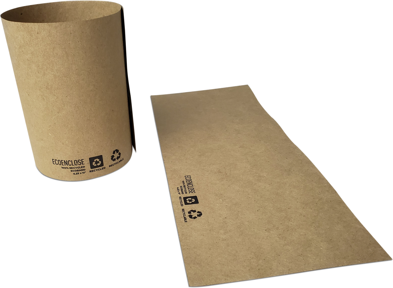 Sample 100 Recycled EcoBand 4.25x14" EcoEnclose