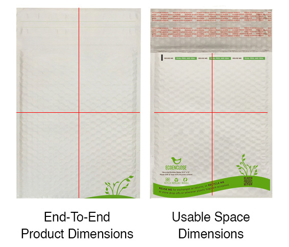 mailer usable dimensions