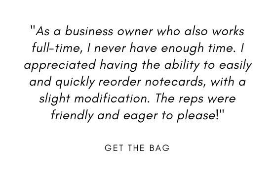 Custom Print Notecard Testimonial