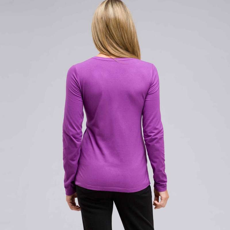 Long Sleeve Crew Neck Top, Meadow Violet Multi, large