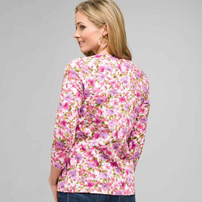 Floral Print Tee, Multi, large