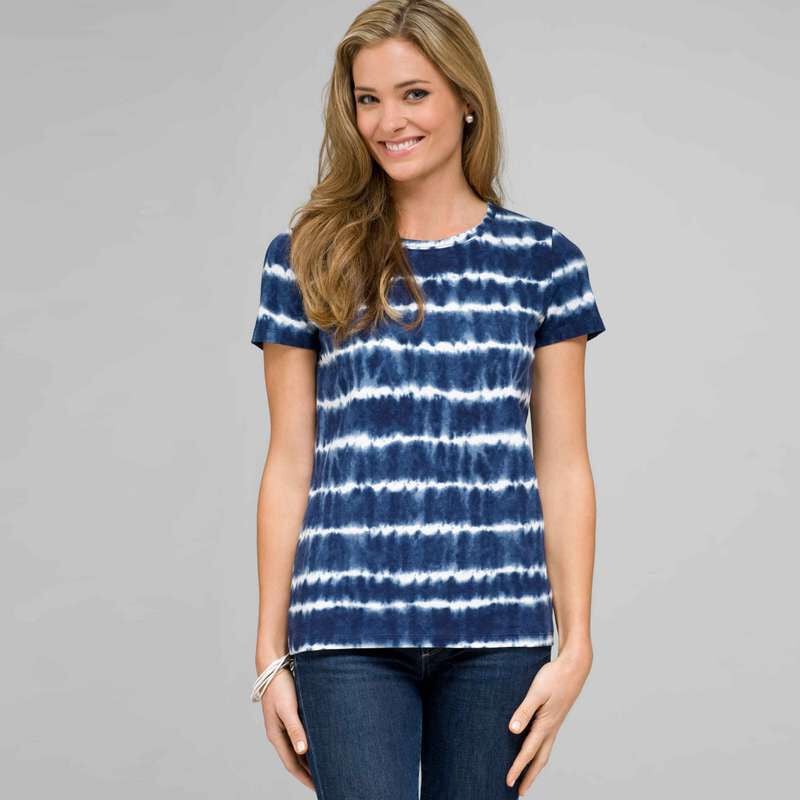 Crew Neck Tee, swiss navy & white, large