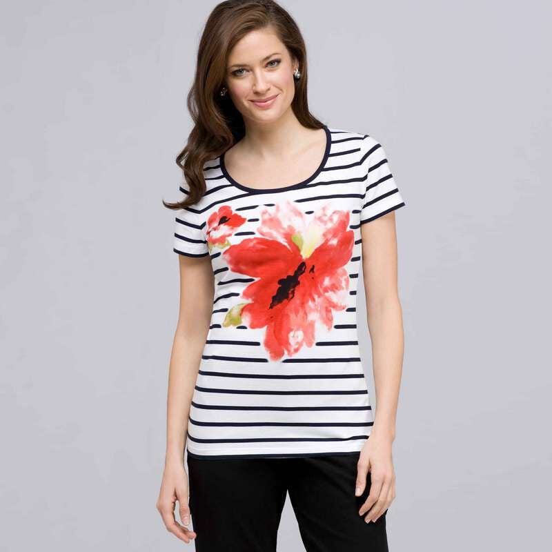 Crew Neck Tee, Multi, large