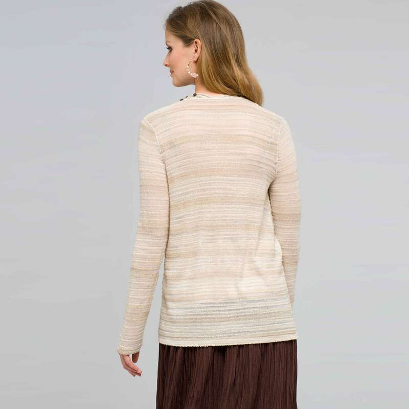 Open Front Cardigan, toast combo, large