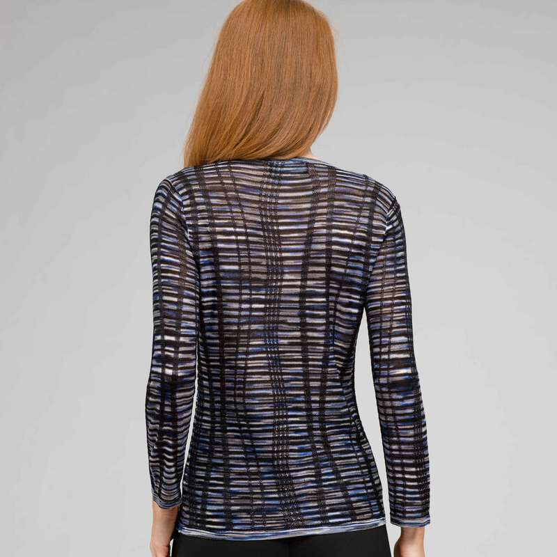 Scoop Neck Tee, Cobalt Blue, large