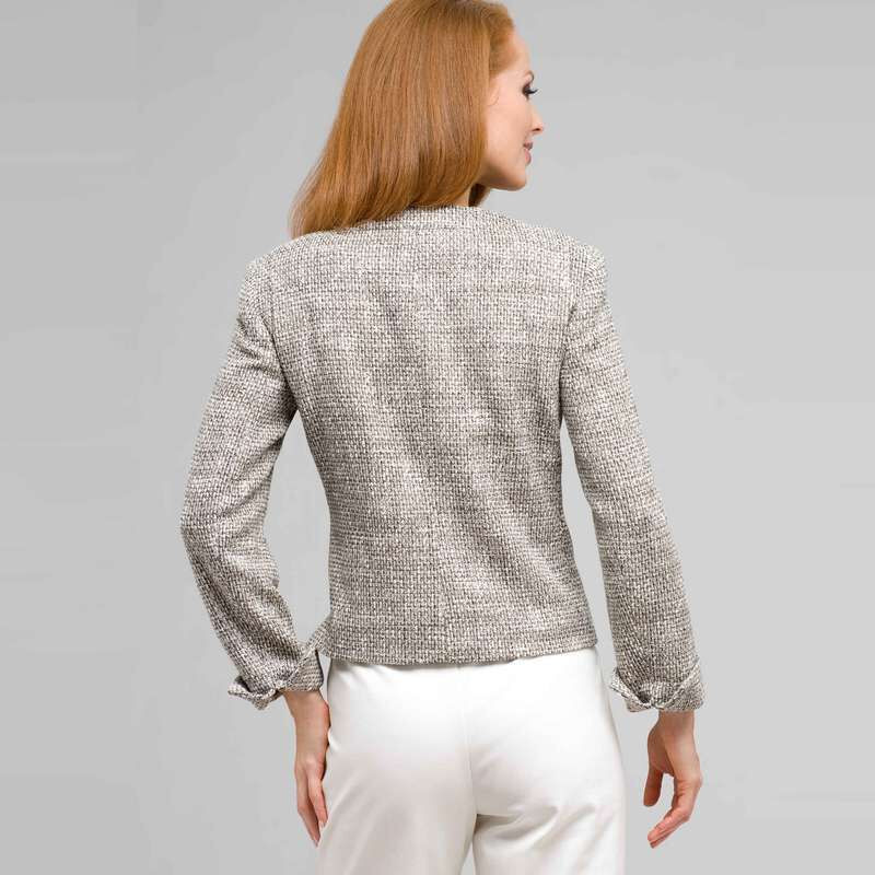 Button Front Jacket, Fern Multi, large