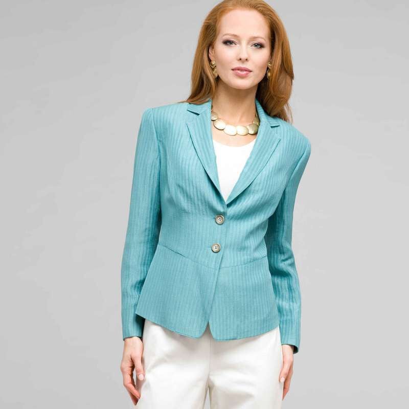 2 Button Front Jacket, Surf, large