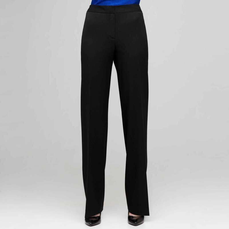 Flat Front Pant, Black, large