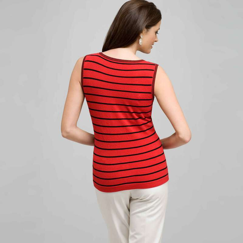 Stripe Shell, Cardinal Red & Black, large