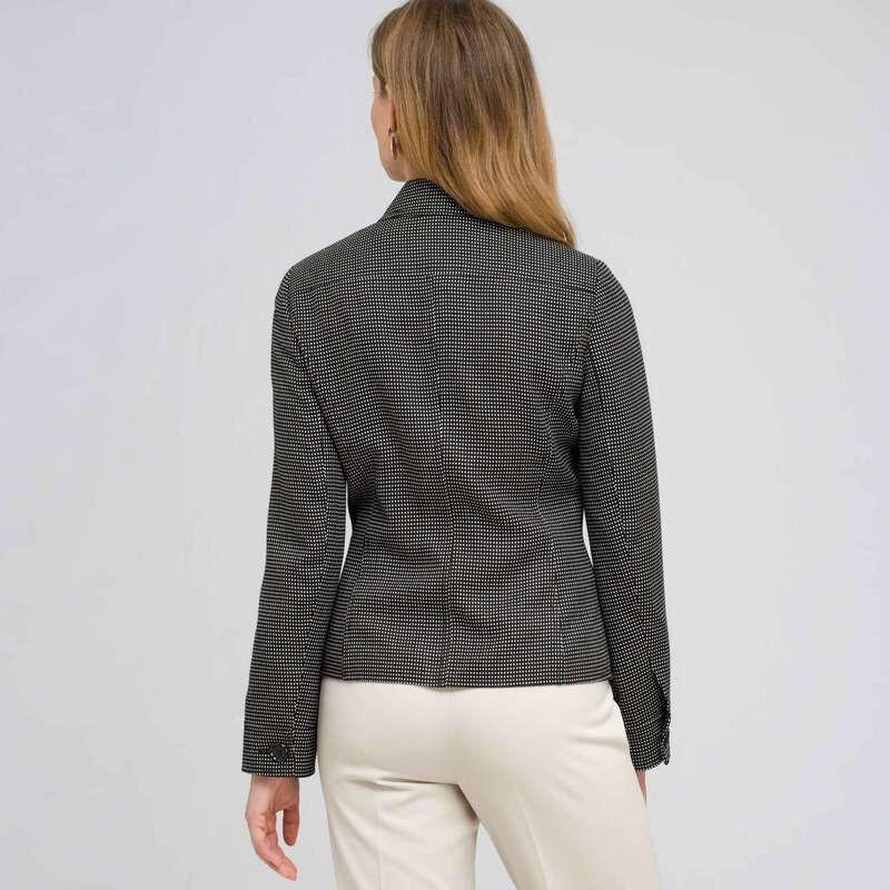 Mini Print Jacket, Black & White, large