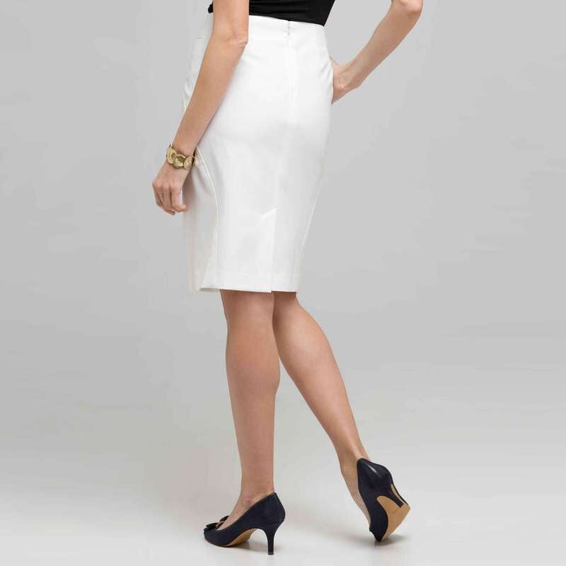 Pencil Skirt, White, large