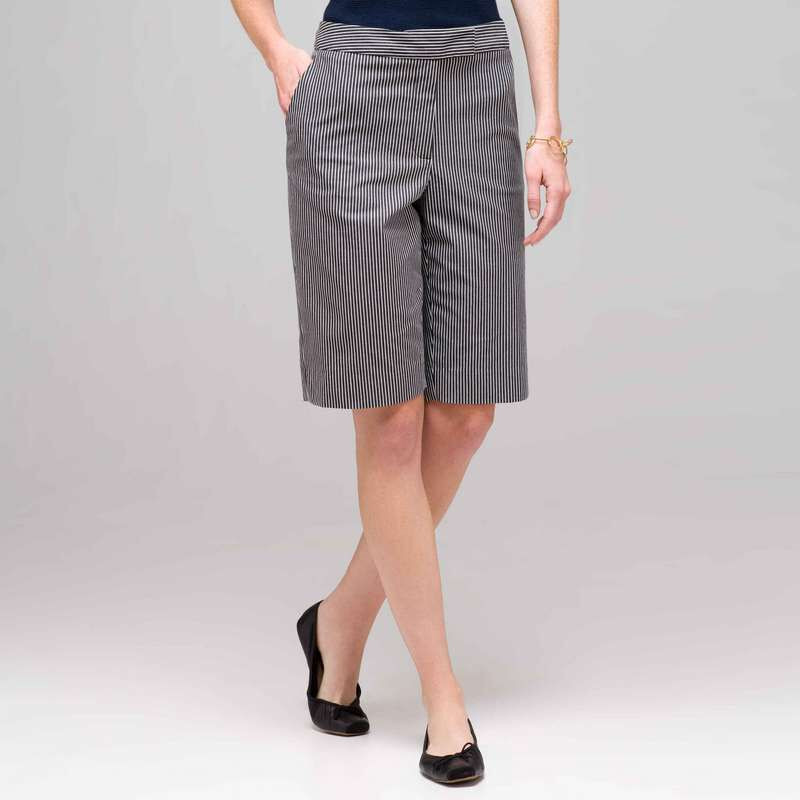 Stripe Walking Short, Admiral Navy & White, large