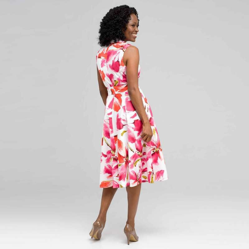 Floral Dress, Hot Pink Combo, large