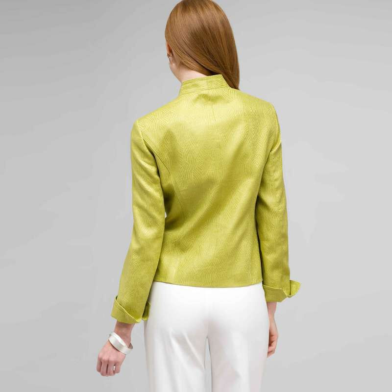Textured 2 Pocket Jacket, New Dill, large