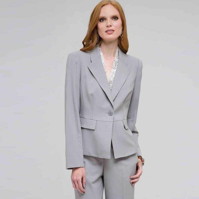 1 Button Jacket, Slate, large