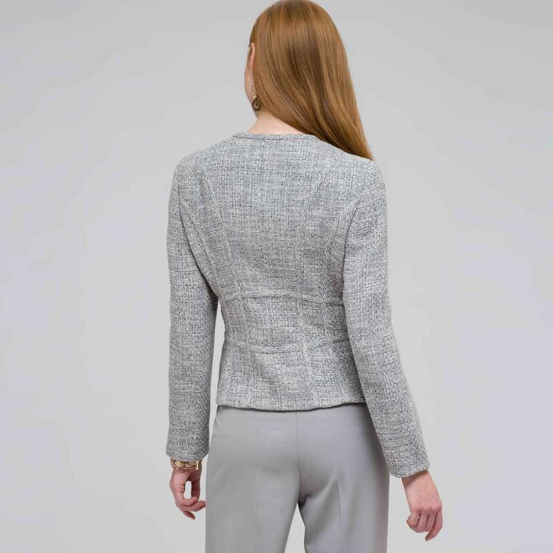Zip Front Jacket, Slate Multi, large