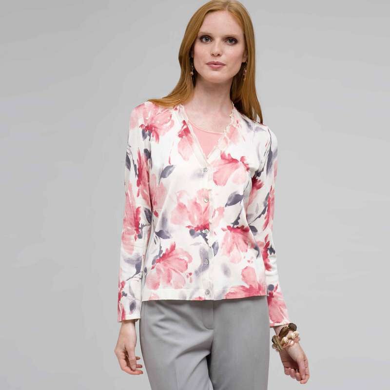 Floral Cardigan, Multi, large