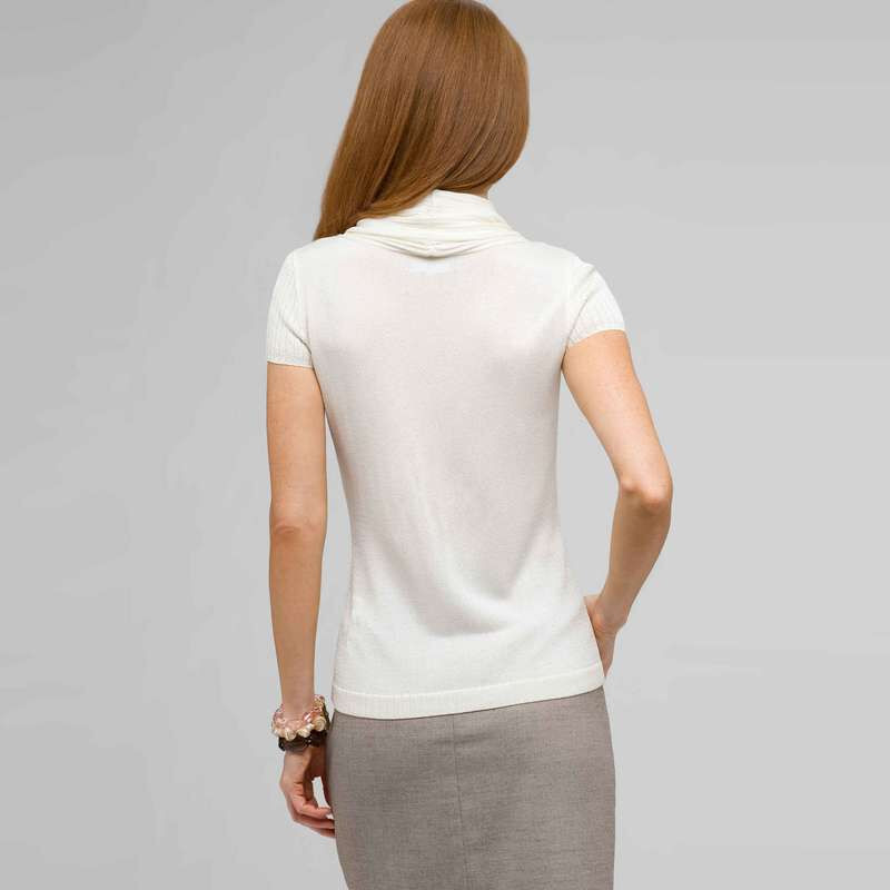 Cowl Neck Top, Ivory, large