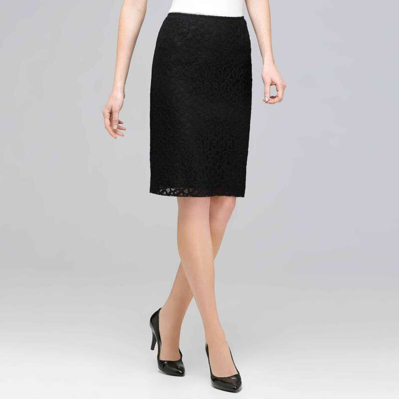Pencil Skirt., Black, large