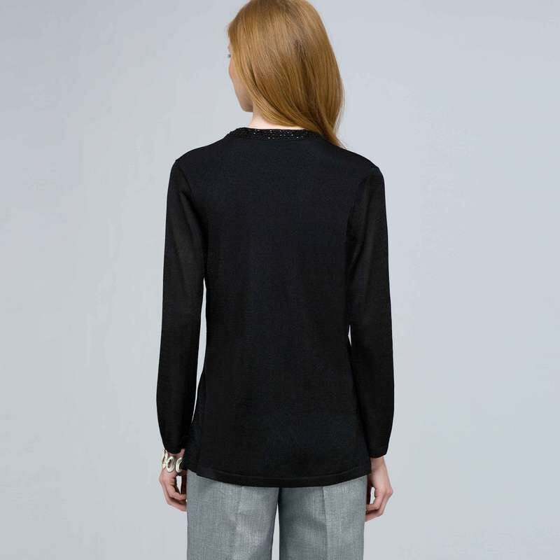 Beaded Cardigan, Black Multi, large