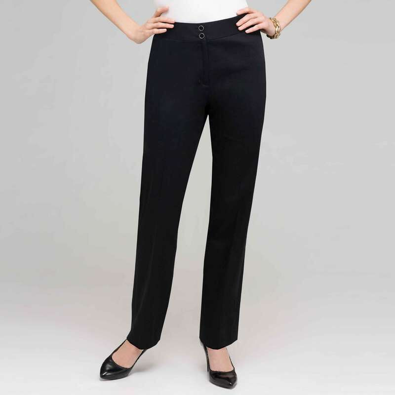 Straight Leg Pant., Black, large