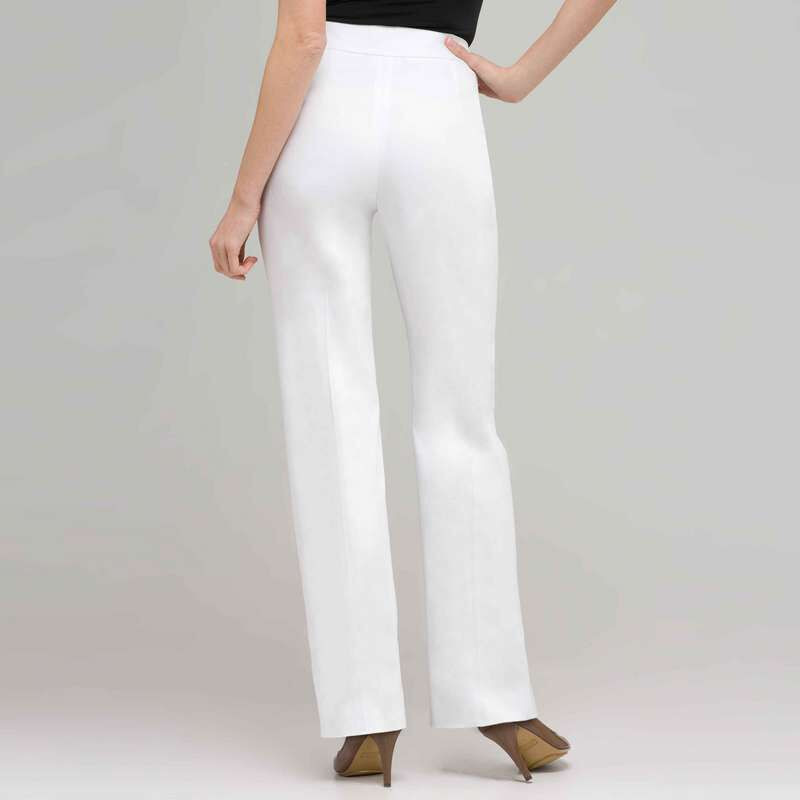 Straight Leg Pant., White, large