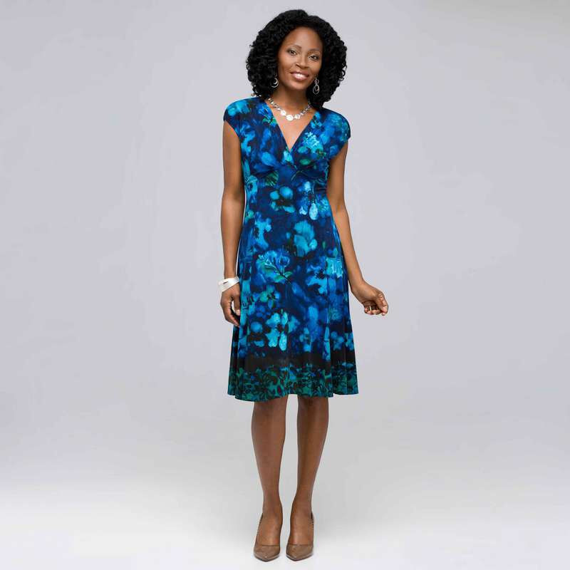 Floral Jersey Dress (Petite), Ink Multi, large