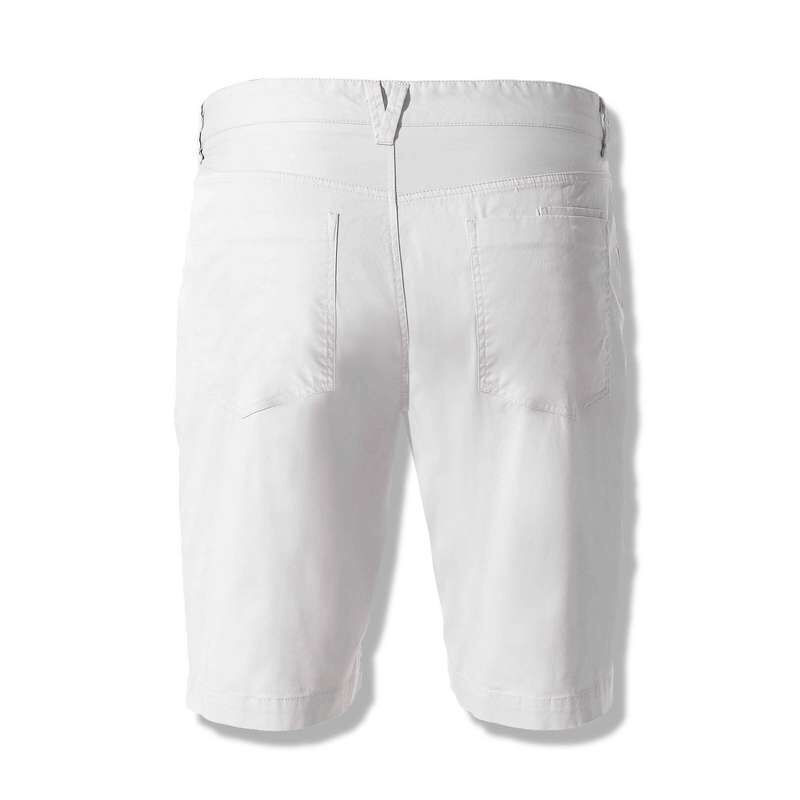 Cotton Straight Shorts, White, large