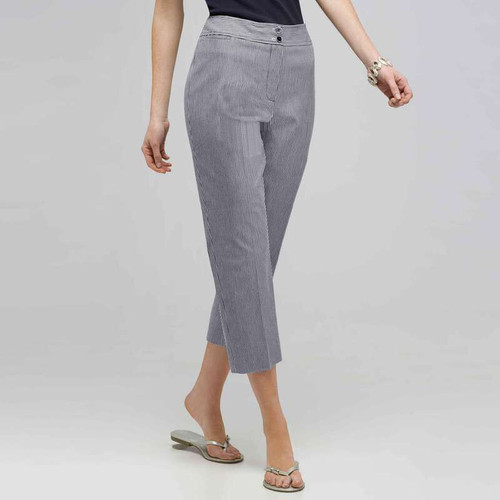 Straight Ankle Pant., Black & White, large