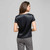 Organza Burnout Blouse, Black, large