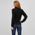 Cotton Turtleneck Sweater, Black, large