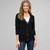 Lace Trimmed Cardigan, Black, large