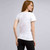 Scoop Neck Tee with Applique, White, large