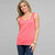 Lace Trim Tank, fiesta coral, large