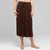 Long Crinkle Skirt, earth brown, large