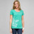 Short Sleeve Crew Neck, seagrass & white, large