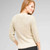 3/4 Sleeve V-Neck Cardigan, Ivory/Gold, large
