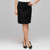 Button Front Skirt, Black, large