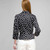 Dot Tie Front Blouse, Black & White, large