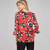 Floral Ruffle Top, Cardinal Red Multi, large