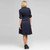 Short Sleeve Belted Shirtdress, Ink, large