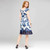 Blurred Leaf Floral Wrap Dress, Ivory Multi, large