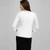 Crew Neck Cardigan, White, large