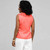 Ruffle Sleeveless Shirt, Coral Sun, large