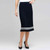 Long Pleated Skirt, Ink & White, large