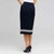 Long Pleated Skirt, Ink & White, large