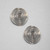 Silver Button Earrings, Silver Ox, large