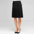 Side Button Pleated Skirt, Black, large